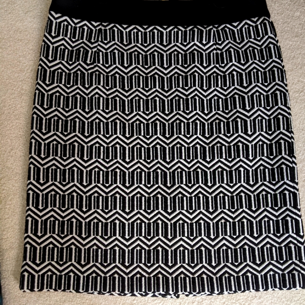 Banana Republic black and white  skirt